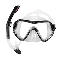 Gafas de Buceo Gafas de buceo Juego de esnórquel Hombres y mujeres Máscara de silicona de marco grande for adultos Máscara de esnórquel for nadar Gafa características