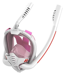 Máscara de snorkel para adultos Máscara de buceo Buceo Doble Snorkel Cara Completa Máscara de snorkel Anti-Niebla Natación Niño Respirador Subacuático precio