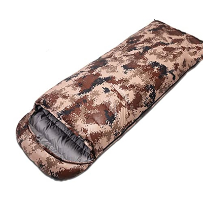 KAOROU Saco de Dormir Ultraligero Impermeable Compacto for Clima Frío con Saco de Compresión for Mujeres Hombres Senderismo Camping (Color : Brown Siz