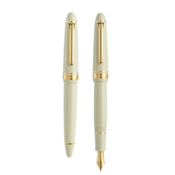 YQBUER Pluma estilográfica clásica con Forma de Torpedo, Color Blanco Marfil, Punta de Oro de 14 Quilates, bolígrafo de Tinta for Regalo de Oficina y  precio