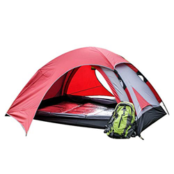 Carpa para 1-2 Personas al Aire Libre Espesar Carpa para Acampar portátil al Aire Libre a Prueba de Lluvia,Rojo en oferta
