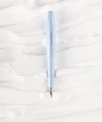 Juego de bolígrafos azul crema, punta de acero inoxidable de resina, práctica de caligrafía for hombres y mujeres, estudiantes de alto valor exquisito