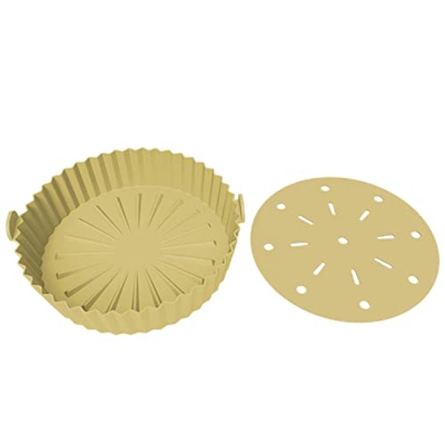 lumeon Forros de freidora de Aire Reutilizables,Revestimientos para cocinas Air Frier de Doble Capa - Revestimiento de freidora de Aire Reutilizable, 