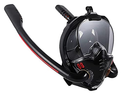 Máscara de esnórquel para adultos hombres y mujeres Máscara de natación Doble tubo de respiración de silicona Full Dry Snorkeling Máscara de buceo Equ