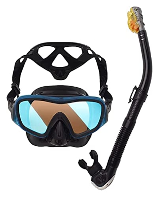 Máscaras de buceo Equipo de snorkel completo Dry Snorkel Set resistente a caídas y duradero Cómodo Buceo Natación (Color: C)