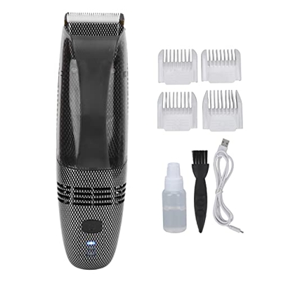 Cortadora de Cabello, Cortadora de Barba de Succión Automática de Cabello, Cortadora de Cabello Eléctrica de Succión Automática Segura con Carga USB, 