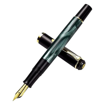 YQBUER Bolígrafo de Tinta de Resina, bolígrafo de pistón, Negocios for Estudiantes, Caja de Regalo (Color : B, Size : F Tip)