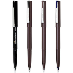 Pentel JM20 Stylo - Pluma estilográfica desechable - Tinta negra, gris, sepia y azul marino - Paquete de 4 en oferta