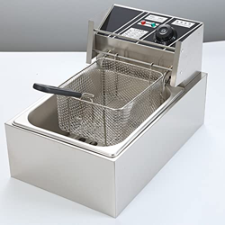 SHENGSHIYU Freidora Eléctrica De Cubo Simple/Doble De 6/12l con Cesta, Freidora Comercial De Acero Inoxidable, Calor Ajustable para Cocinar Fácilmente en oferta
