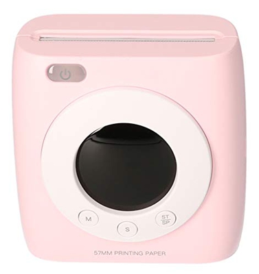 YTCYKJ Impresora fotográfica térmica inalámbrica BT, Mini Impresora Bolsillo P2S con función Reloj Impresora HD 300 dpi Etiqueta Nota Nota Imagen, 7 P