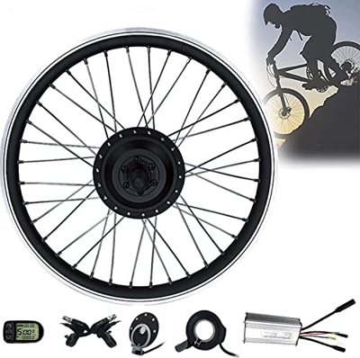 STYLEEE Kit Bicicleta Electrica 36V 250W 500W Kit de Conversion de Bicicleta Electrica Ebike Motor de Cubo de Ciclismo con Pantalla LCD,36V500W-28