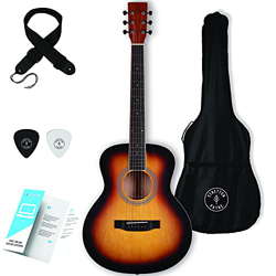 Stretton Payne GA Mini guitarra acústica de cuerda de acero, 36 pulgadas, cuerpo de gran auditorio de tamaño ¾, edición limitada, serie Academy, acaba en oferta