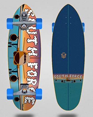 South Force surfskate with T12 Surf Skate Trucks Plane 32