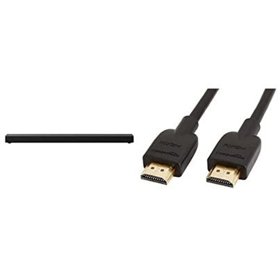 Panasonic Sc-Htb400Egk - Barra De Sonido 2.1 All-In-One con Subwoofer Integrado + Amazon Basics - Cable Hdmi 2.0 De Alta Velocidad Ultra HD, Compatibl