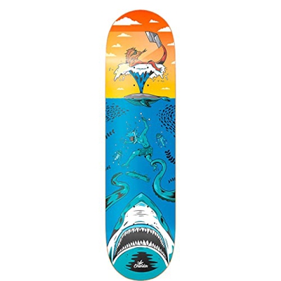 Crandon Tabla SKC-775-UNDER-DECK Skateboard Profesional Solo Tabla + Lija, Madera de Arce canadienses 7 Capas Medidas 7,75" x 31"