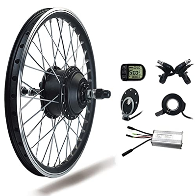 STYLEEE Kit Bicicleta Electrica de 36V, 250W, 500W, Kit de Conversión de Bicicleta Eléctrica de con Pantalla LCD para Rueda Trasera,36V500W-26