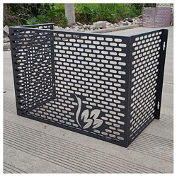 WXJ Cubierta de Aire Acondicionado Exterior Cubierta Protectora Extraíble de Aleación de Aluminio Diseño Hueco Tallado Cubierta Protectora de Aire Aco características
