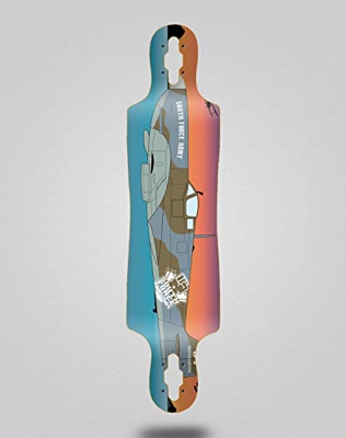 South Force Skate Skateboard Longboard Deck 40x9 Drop Plane Air Force