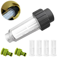 Foreverup Filtro de agua para lavadora de alta presión, incluye 4 filtros + 2 adaptadores rápidos, para lavadora de alta presión con conexión de agua  precio