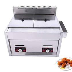 BEIJIAYI Deep Fryer Freidora de Gas, Freidora de Gas Industrial Profesional, Freidora de Gas de Escritorio, Capacidad Total: 10L+10L, para Cocinar Ali características