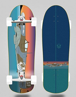 South Force surfskate Complete with SGI Surf Skate Trucks Bucky Plane Air Force 10x31