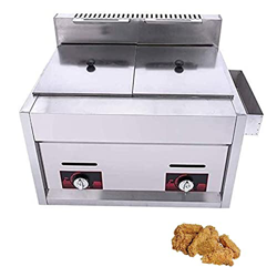 BEIJIAYI Freidora con Cesta, Freidora Comercial Acero Inoxidable, Deep Fryer Gas para Encimera Cocina, para Restaurante Y Uso Doméstico, Tamaño de Fue en oferta