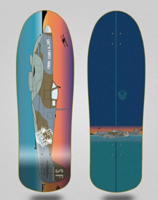 South Force monopatin Skate Skateboard surfskate Deck Tabla Bucky Plane Air Force 10x31