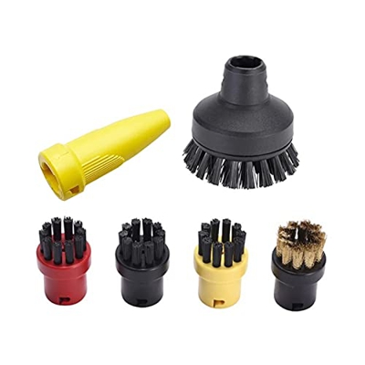 Genérico TYEHH Limpiador de Vapor Boquilla de Limpieza de Vapor Kit de Cepillo Redondo Compatible con Karcher SC1 SC2 SC3 SC4 SC5 SC7 Fácil de reempla