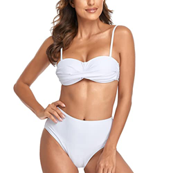EDOTON Bikinis Mujer Braga Alta Traje de Baño Delgado con Estampado Vintage Traje de Baño Suave y Cómodo/Vacaciones/Piscina/Fiesta características
