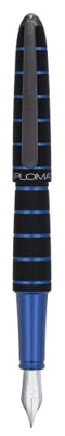 DIPLOMAT Elox - Pluma estilográfica F/hecha a mano/con caja de regalo/pluma estilográfica/color negro y azul