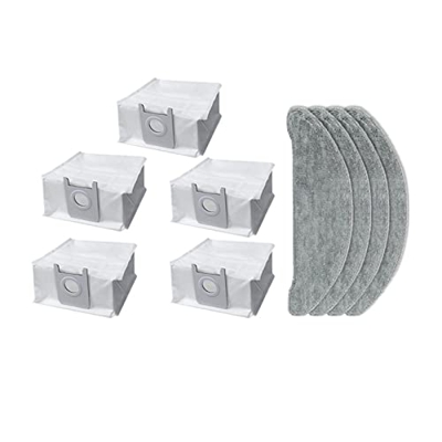 Acbbk Reemplazo de 9 Uds. Compatible con Roidmi Eve Plus Robot Aspirador Bolsa de Polvo paño de mopa Lavable Accesorios de Limpieza del hogar (Color :