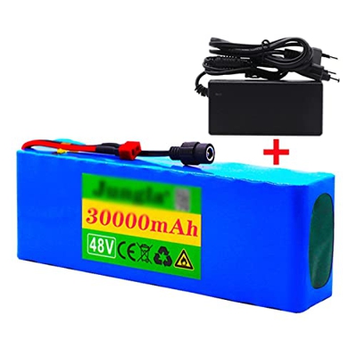 Batería de litio para bicicleta eléctrica 48v 30Ah 12S3P Paquete de batería de litio con cargador y BMS, para Scooter eléctrico 30Ah,XT60