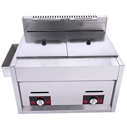 CHUYONGJIN Freidora de Gas de Doble Cilindro 6/10L,freidora de Chips,freidoras de Grasa Profunda para el hogar,sartén Comercial,máquina de Papas Frita precio