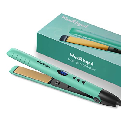 WaxRhyed Plancha y Rizador, Temperatura Variable de 120 a 200°C, 30s de Calentamiento Rápido con Pantalla LCD, Plancha Profesional de Cerámica para Sa