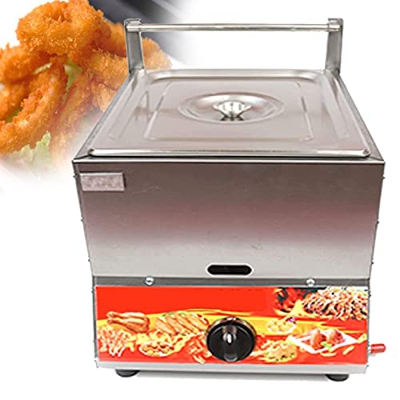 BEIJIAYI Freidora Comercial Acero Inoxidable, Freidora Cocina Un Solo Cilindro 11l con Cesta con Asa, para Restaurante Comida Rápida Y Hogar Deep Frye