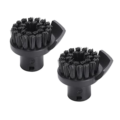 Genérico TYEHH Cepillo Redondo del Limpiador de Vapor de 2 PCS con raspador de Suciedad Compatible con Karcher SC1 / SC2 / SC3 / SC4 Accesorios Pincel