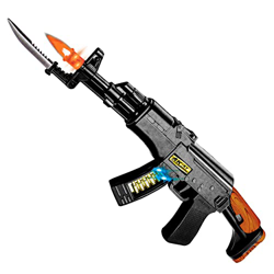 Pistola de Juguete Estilo AK-47 con Sonido y Luces LED con Detalles y Efectos Realistas Desmontable para Regalo Juguetes niños de +3 años. características