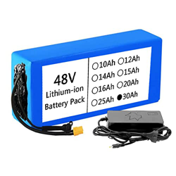FREEDOH Batería para Bicicleta Eléctrica Paquete Batería para Bicicletas Eléctricas Iones Litio De 48V 30Ah con Cargador De 3A Compatible con Kits De  características