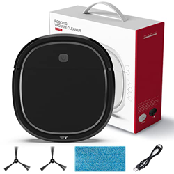 Gvqng Robot Vacío Limpiador, 1200 Pa 442ml USB Robot Delgado Vacío Limpiador Piso Barrendero con Interruptor táctil, 2400 mAh Batería, Automático Vací en oferta