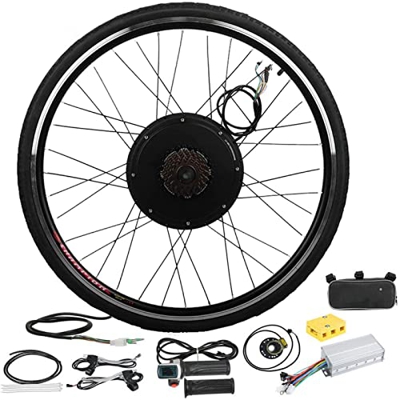 FYLZW 26"48V 1500W Rueda Trasera E-Bike Motor Kit E-Bike Conversion Kit De Bicicleta Eléctrica, Controlador De Modo Dual E-Bike Ciclismo Hub