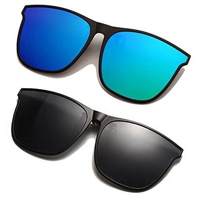 Long Keeper Gafas de Sol Polarizadas con Clip de Hombre Mujer Protección UV400 Clip Lente Gafas para Conducir Deportes
