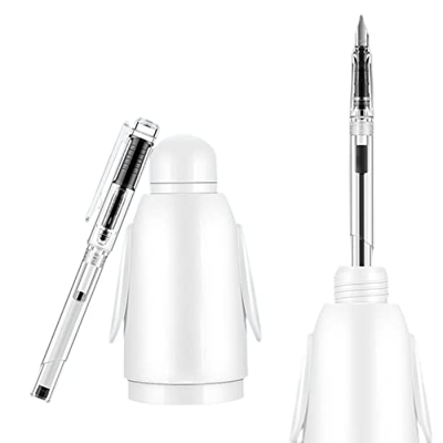 Pluma estilográfica de tinta de relleno automático, pluma de tinta automática, para la escuela, la oficina, el hogar, el regalo del estudiante (Azul)