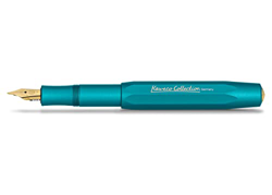 Kaweco COLLECTION Iguana Blue I Premium Pluma estilográfica con pluma de acero dorado y punta de iridio para cartuchos de tinta I Kaweco Sport Pluma 1 características