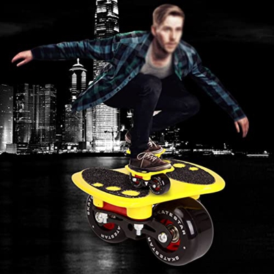 SYCARPET Monopatín Dividido de 4 Ruedas Patines de Deriva portátiles Patín de Ruedas Freeline con Ruedas de Alto Rebote para Adultos Adolescentes al A