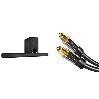 Denon Barra de Sonido DHT-S416 2.1 TV con subwoofer inalámbrico, Google Chromecast Integrado, WiFi + KabelDirekt – 1m Cable Óptico TOSLINK Audio, Pro 