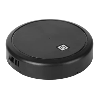 Barredora Inteligente con Carga USB para Alfombras, Aspiradora Robótica, Polvo Flotante para Pelo de Mascotas(Negro)
