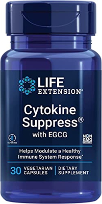 Life Extension, Cytokine Suppress with EGCG, 30 Cápsulas veganas, Probado en Laboratorio, Sin Gluten, Vegetariano, Sin Soja, No GMO