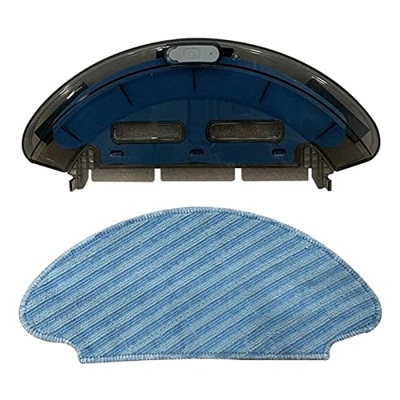 Acbbk Robot Aspirador, Tanque de Agua, mopa, Trapos de Tela compatibles con Isweep X3, repuestos de aspiradora robótica, Accesorios (Color : Blue Blac