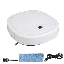 Aspiradora de Piso, Interruptor Táctil 1200Pa 2400mAh Batería USB Carga Robot Aspirador para Oficina(blanco) en oferta