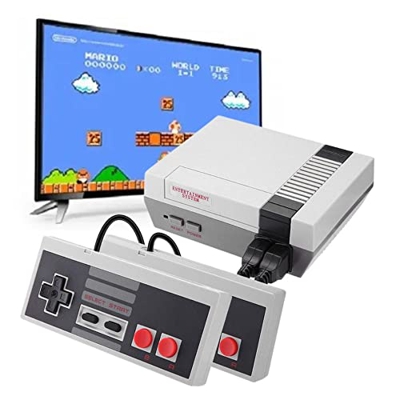 BLUETRENDS Consola clásica 620 Juegos instalados NES, Mini Consola de Videojuegos niños Arcade de 8 bits Juegos Integrados con 2 mandos clásicos , Con
